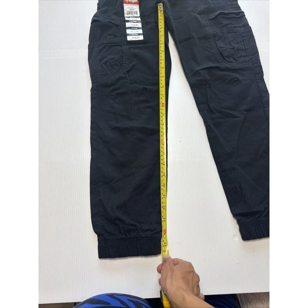 Wrangler Boys Five Star Gamer Cargo Jogger Pants Black NWT Size 14 Slim